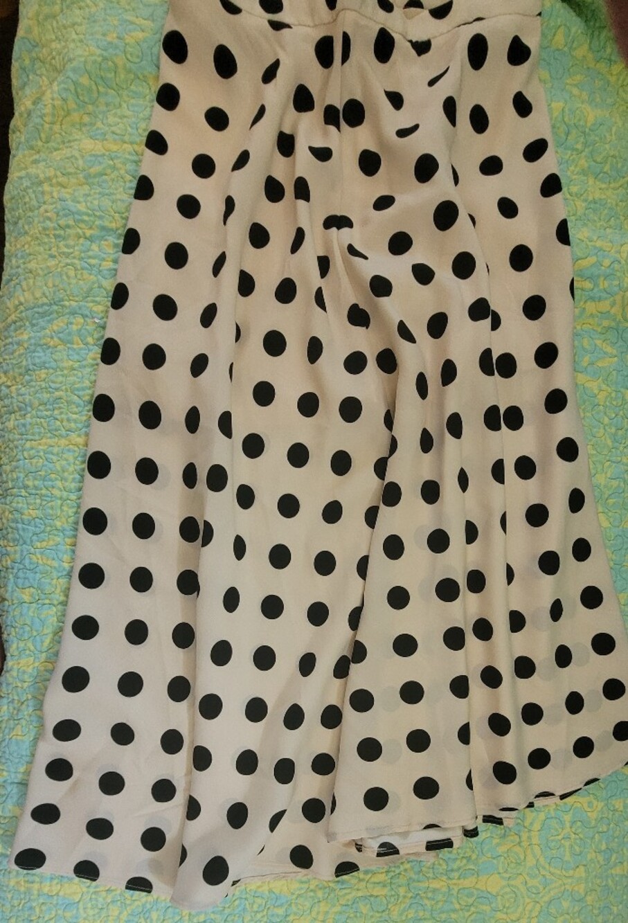 ViVI Black & White Polka Dot A-Line Skirt